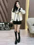 Winter Fashion Color Contrast Blazer